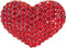 Gyn&Joy Gold Tone Red Colored Crystal Love Heart Brooch Pin...
