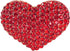 Gyn&Joy Gold Tone Red Colored Crystal Love Heart Brooch Pin...