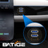 BATIGE Dual USB 3.0 & HDMI Male to Female Car USB Flush Mount Extension Cable USB 3.0 Dash Mount for Car Truck Boat Motorcycle - 3ft......