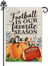Football is Our Favorite Season Pumpkin Garden Flag, 12 x 18 Inch Double Sided Holiday Yard Outdoor Harvest Party Lawn Decoration Flag, Fall Garde...