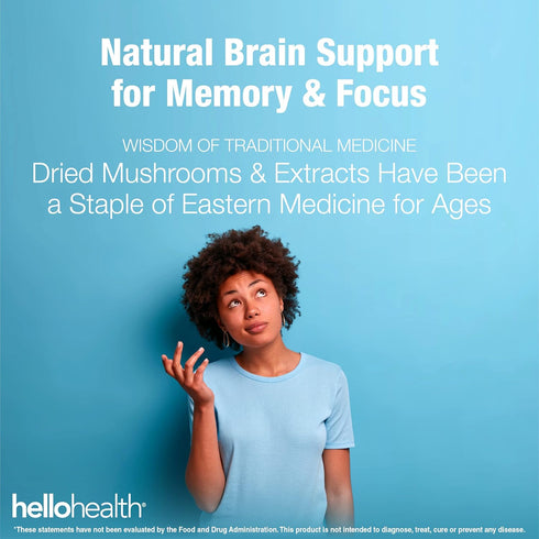 Happy Brain Mushroom Complex Nootropics Brain Support Supplement | 10 Mushroom Supplement: Lions Mane, Turkey Tail, Red Reishi, Shiitake Mushrooms...
