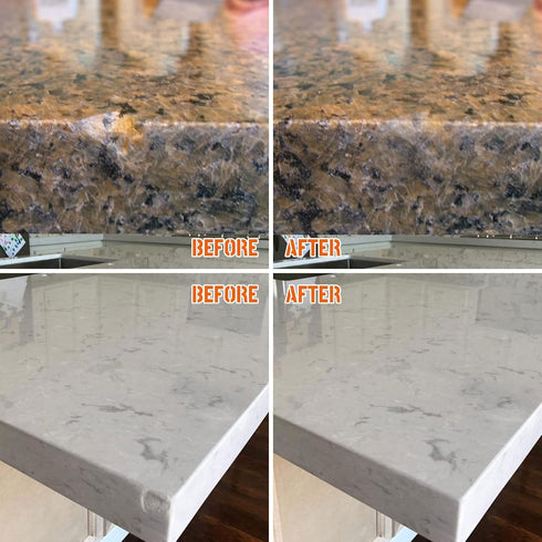 Quartz Countertop Repair Kit(Transparent), Quartz Chip Repair Kit, Marble & Granite Repair to Fix Chips, Nicks, Cracks and Scratches on Granite, M...