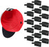 Modern JP Adhesive Hat Hooks for Wall (16-Pack) - Minimalist Hat Rack Design, No Drilling, Strong Hold Hat Hangers - USA Patented, Black...