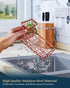 Consumest Sponge Holder for Kitchen Sink - Sink Caddy Kitchen Sink Organizer with Removable Drip Tray for Countertop Dish Soap Dispenser Brush Sto...