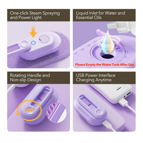 New 3-in-1 Cat Steam Brush With Enhanced Spray, Long Comb Steamy Brush for Shedding, Hair Remover, Cloud Care Water Brush for Long & Short Hair In...