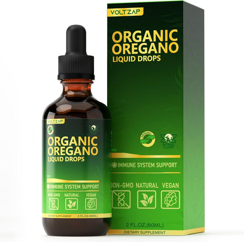 Oregano Oil Organic Liquid Drops: Supplement for Immune Support Digestion Health Antioxidant Health Vegan Sugar Free 2 Fl.Oz for Adult...