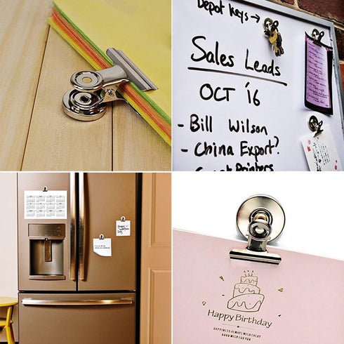 Strong Office Black Magnetic Clips Heavy Duty Refrigerator Magnet Hook Clips for Photo Displays, Whiteboards, Locker, Fridge, Classroom, School, O...