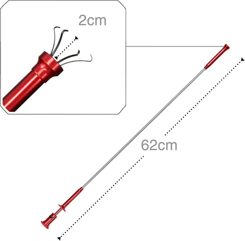 VViViD Stainless Steel Flexible 2 Feet Magnetic Pick-Up Claw Grabber Tool W/LED Light...