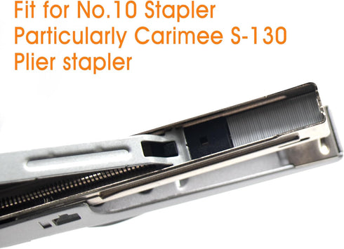 NO.10 Staples, 16 Sheets 80g A4 Paper Binding Capacity, 10,000 staples in total, 10 Boxes/Package, 1,000 pcs per Box...