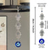 Demiwares Evil Eye Protection Charm, Hamsa Fatima Holy Hand with Evil Eye Glass, Metal Wall Hanging Home Decor for Good Luck and Blessings, Handma...