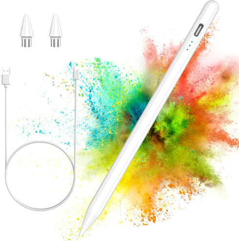Stylus Pen for Android Stylus Pencil for iPhone/Samsung, iOS/Android Most Tablets, Rechargeable Digital Stylus Pencils for Writing Drawing White...
