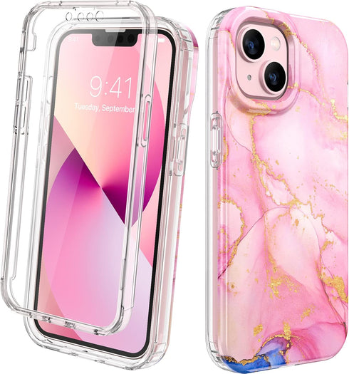 Diaclara Designed for iPhone 13 Case, Full Body Rugged Case with Built-in Touch Sensitive Anti-Scratch Screen Protector, Soft TPU Bumper Case for ...