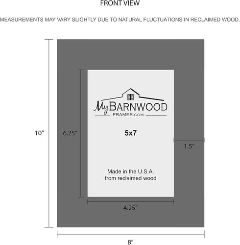 MyBarnWoodFrames - Homestead Reclaimed Barnwood 5x7" Picture Frame (1.5 Inch Frame Width)...