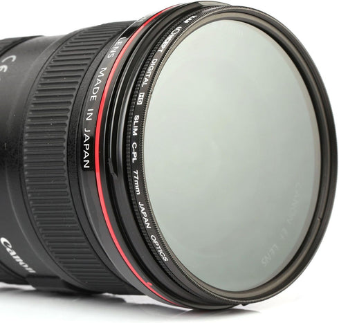 55mm Polarizing Filter, K&F Concept Circular Polarizer 55mm Super Slim Multi Coated Glass CPL Filter Compatible with Canon Nikon Digital Camera Le...