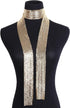 Croozy Women Glitter Sparkle Metal Sequins Neck Tie Scarf Party Evening Long Thin Skinny Tie Shawls Neckerchief...