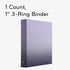 U Brands Eco-Conscious Celestial 1" Binder, Purple, Gold Metal O-Rings...