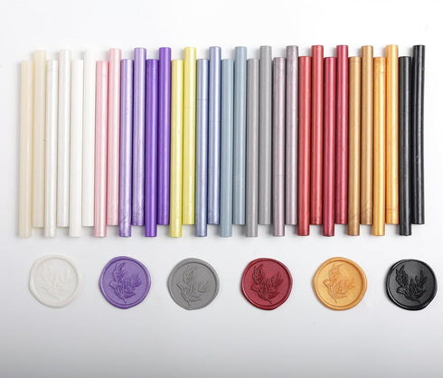 Antique Gold Wax Seal Sticks, ONWINPOR 40 Pcs Bronze Glue Gun Sealing Wax Sticks with Wax Seal Stamp, Bronze Gold Wax Seal Sticks, Sealing Wax Gre...