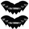 12 Pieces Black Cosmetic Powder Puff,2.76 inch Portable Soft Sponge Setting Face Puffs,Triangle Velvet Powder Puff with Ribbon Band Handle for Loo...