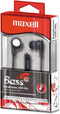 Maxell 199621 B-13 Bass Earbuds with Microphone, Black, 52-Inch Cord...