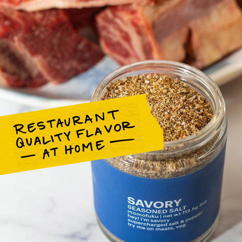 Momofuku Savory Seasoned Salt by David Chang, (4 Ounces), Umami Seasoning for Meat & Vegetables, Supercharged Salt & Pepper, Chef Made for Cooking...