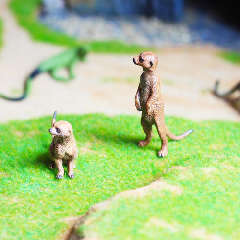 Meerkat Wild Animal Toy Figures Set, Hand-Painted Jungle Animals Figurines Collectible Toys Gifts, Party Favors, School Projects Cake Toppers for ...