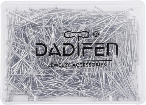 600pcs 304 Stainless-Steel Head Pins for Jewelry Making 20mm 22 Gauge Boxed Silver Flat Head pins for DIY Earrings Necklace Pendant Jewelry Findin...