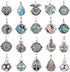 Mixed Pearl Cage Locket Pendants Set, Essential Oil Diffuser DIY Necklace Bracelet Jewelry Making Craft, Bulk Beads Aromatherapy Diffuser Charms G...