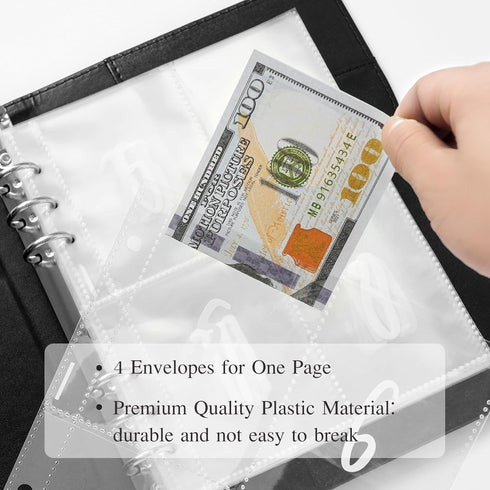 Envelopes Money Saving Challenge, Budget Binder Savings Challenge Book with Coded Lock(Black)...