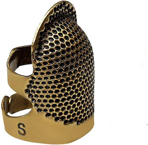 Sewing Thimble Finger Protector - Adjustable Finger Metal Shield Protector Pin Needles Sewing Quilting Craft Accessories DIY Sewing Supplies (S)...