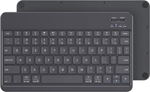 Emetok Portable Bluetooth Keyboard with Larger Keycaps, Upgraded Rechargeable BLE Keyboard for iPad 10.2 inch, Speedier Response/Comfortable Typin...