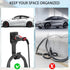 EV Charger Holder for SAE J1772 Charger, 1 Pice Wall-Mount Electric Vehicle Charger Holster with Hook for J1772 Connector, 3 pcs Screws, 3 pcs Wal...