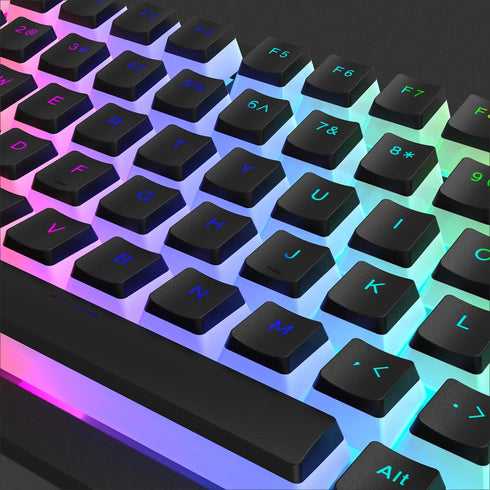 Womier Pudding Keycaps, PBT Keycaps 165 Keys Set Custom Keycap Set, Shine Through Keycaps OEM Profile, Universal Compatiability for 100%, 75%, 65%...