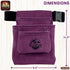 Graintex SS2082 3 Pocket Nail & Tool Pouch Purple Color Suede Leather with 2” Webbing Belt for Constructors, Electricians, Plumbers, Handymen...
