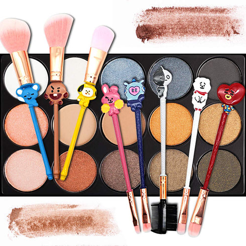 Makeup Brush Set w/Pouch Cosmetic Brushes With Sailor Moon Gems(KS-BTS)...