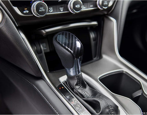 Gear Shift Knob Shifter Trim for Honda Accord 10th 2018 2019 2020 2021 2022, ABS Carbon Fiber 1pc...