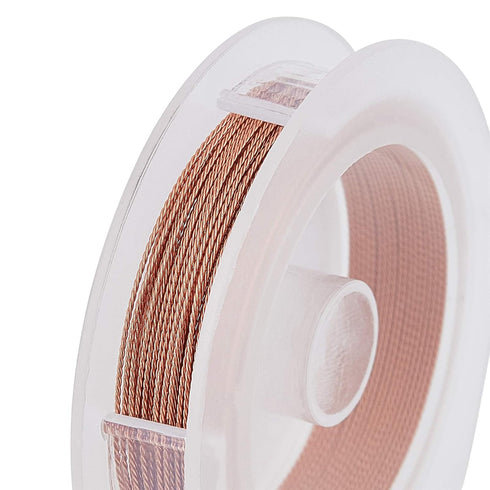 BENECREAT 22 Gauge Tarnish Resistant Twist Copper Jewelry Wire for Necklace Bracelet Making and Other Handmade Project, 33-Feet/11-Yard...