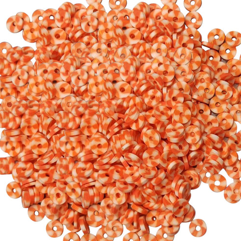 Generic 500pcs 1x6mm Polymer Clay Flat Beads Handmade for Bracelet Anklets Necklace Jewelry Earring Making DIY Crafts Key Chains Ornaments Decorat...