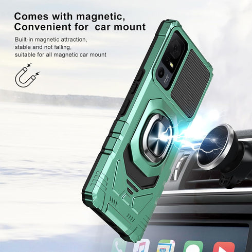 Ailiber Case for TCL 40 X 5G, TCL 40 XE 5G Phone Case with Screen Protector, Ring Stand for Magnetic Car Mount, Military Grade, Heavy Duty Shockpr...
