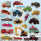 Cars Trucks & Construction Gel Window Clings for Kids - Window Stickers for Toddlers, Monster Truck Gel Clings, Window Decals Kids Jelly Reusable ...