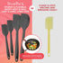 StarPack Basics Silicone Spatula Set (2 Small, 2 Large), High Heat Resistant to 480°F, Hygienic One Piece Design, Non Stick Rubber Cooking Utensil...