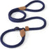 Mile High Life Slip Leads for Dogs | Heavy Duty Dog Training Leash | 6 Feet No Pull Slip Leashes w Leather Tip | Navy Rope Lead for Dogs Outside...