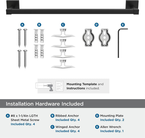 Amerock BH36073MB | Matte Black Towel Bar | 18 in (457 mm) Towel Rack | Appoint | Bathroom Towel Holder | Bathroom Hardware | Bath Accessories...