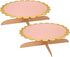 12 inch Cardboard One Tier Cake Stand for Birthday Party Decorate?2,Pink?...