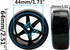 1/10 RC Drift Car Tires Hard Plastic Tyre & 12mm Hex Hub Wheel Rims 6 Spoke Compatible with Traxxas HSP Tamiya Kyosho HPI Redcat Racing MST 1/10 O...