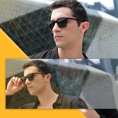 CARFIA Polarized Men's Sunglasses UV400 Protection for Driving Fishing Cool Man Acetate Shades CA5354L...