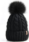 FURTALK Winter Beanie Knit Hat for Women Warm Fleece Lined with Faux Fur Pom Poms Womens Thick Ski Hats Knitted Skull Cap...