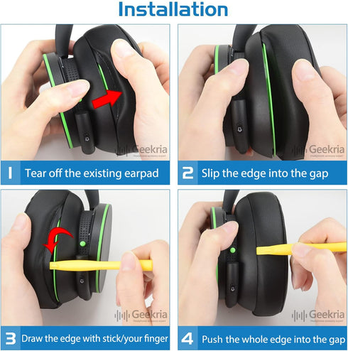 Geekria QuickFit Replacement Ear Pads for Microsoft Xbox Wireless, Xbox Stereo Headset 20th Anniversary Special Edition Headphones Ear Cushions, H...