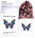 GLOBLELAND Wooden Jigsaw Puzzles for Adults 13x11inch 120Pcs Butterfly Jigsaw Puzzles Wood Adult Colorful Animals Shaped Jigsaw Puzzles for Birthd...