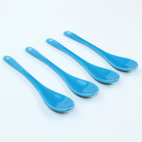 5” Ceramic Spoon Coffee Spoon Stir-stirring Spoon With Ceramic Asian Ceramic Spoons for Coffee Tea Yogurt Sauce Sugar Salt and Desserts Demitasse ...