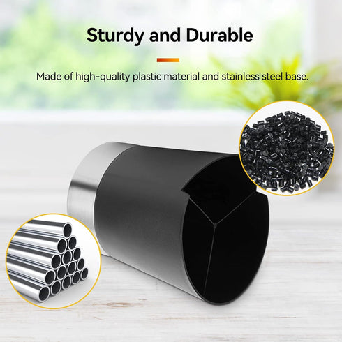 Straw Holder for Countertop, 3 Grid Stainless Steel Straw Dispenser Drinking Straw Dispenser Coffee Stirrers Holder Forks Spoon Organizer for Coff...